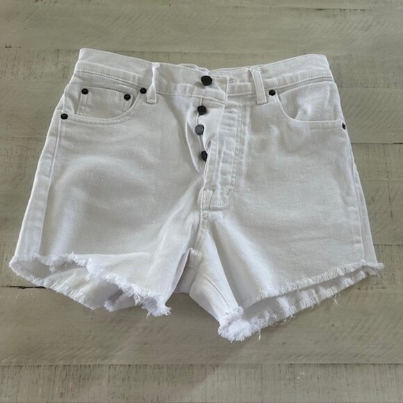 Modern American East Side Shorts Vintage White Size 26 Nordstrom High Rise - Picture 2 of 4